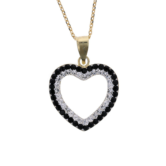 JS7017-N-18GP-BLKWH Necklace