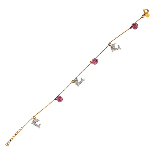 JS7020-B-18GP-WHPK Bracelet