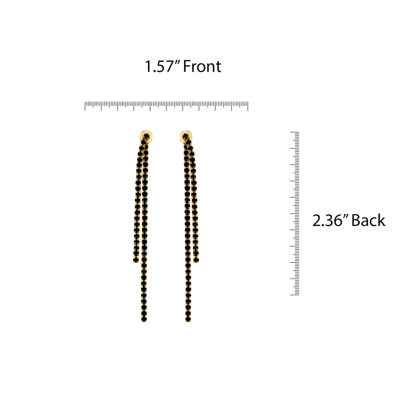 J00443/4/Y/JET Earrings