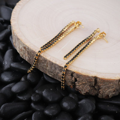 J00443/4/Y/JET Earrings